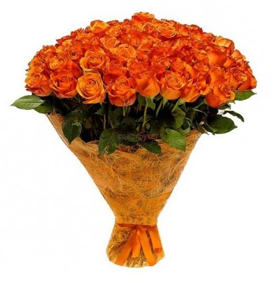 Kytica 101 oranžových ruží