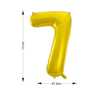 Fóliový balón číslo 7 zlatý