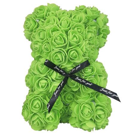 Medvedík z penových ruží malý zelený