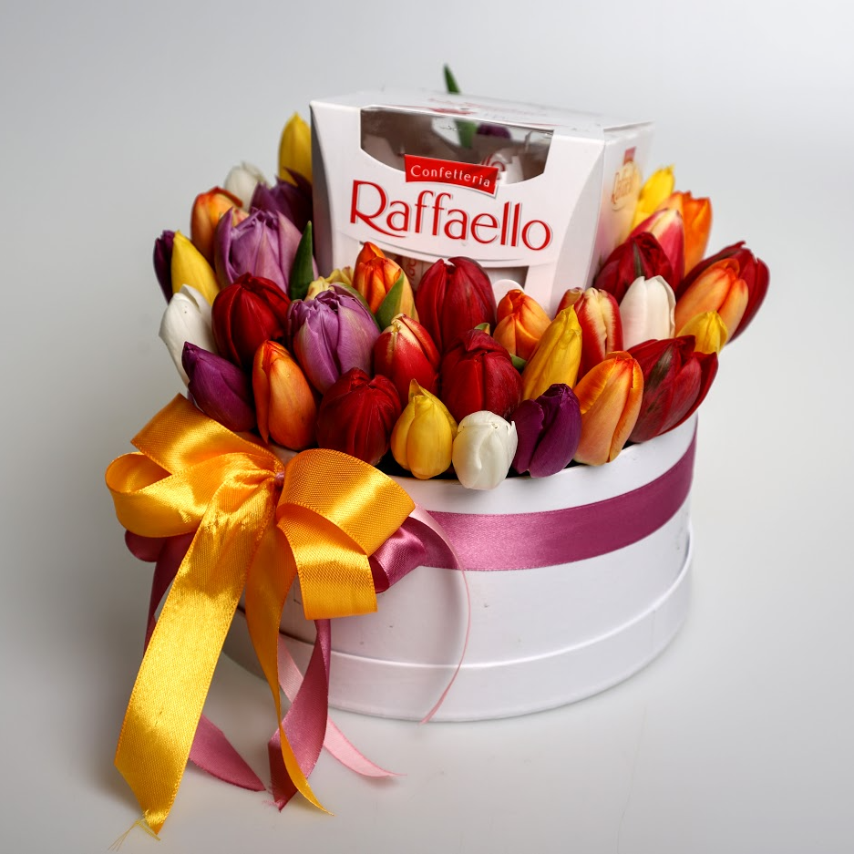 Box tulipánov s Raffaellom